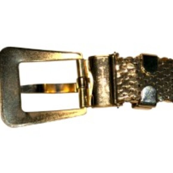 Whiting & Davis Vintage Skinny Gold Mesh Belt - Picture 6 of 7